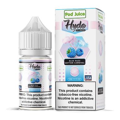 Blue Razz Cotton Carnival by Pod Juice - Hyde TFN Salts 30mL