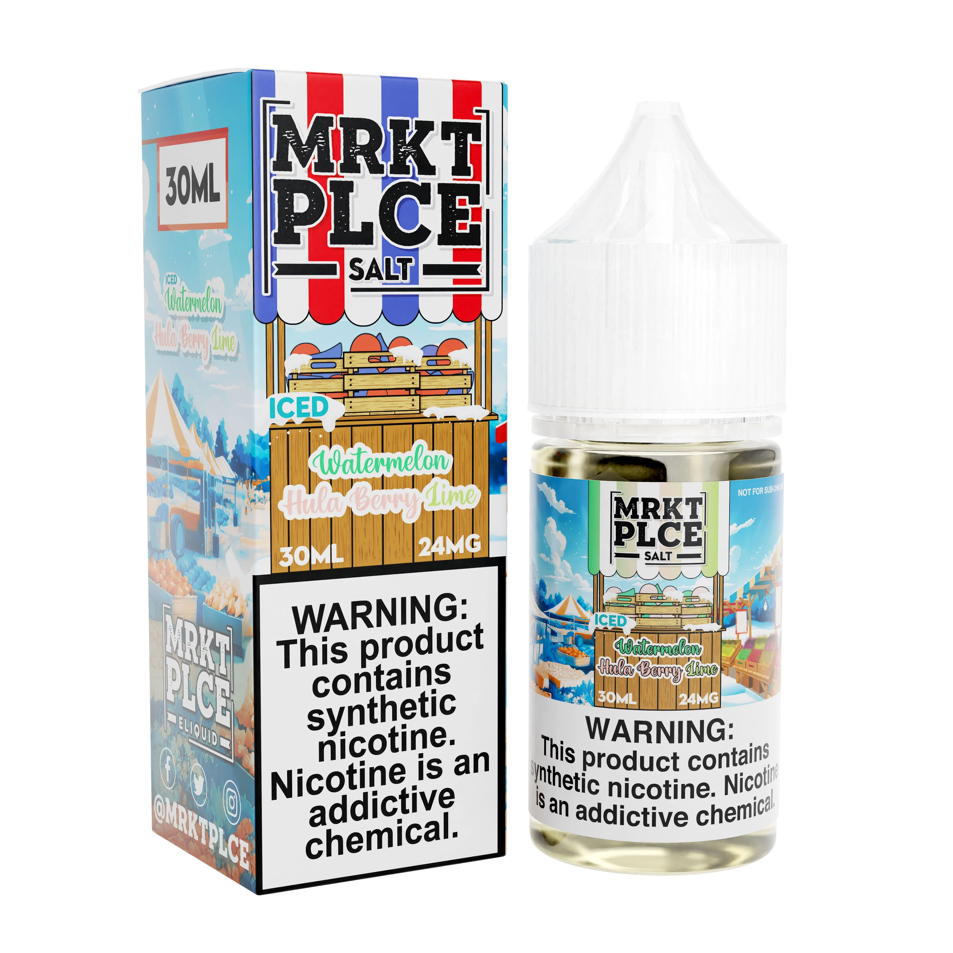 Iced Watermelon Hulaberry Lime by MRKT PLCE SALT 30ml