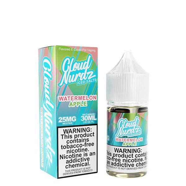 Iced Watermelon Apple by Cloud Nurdz TFN Salts E-Liquid 30ml
