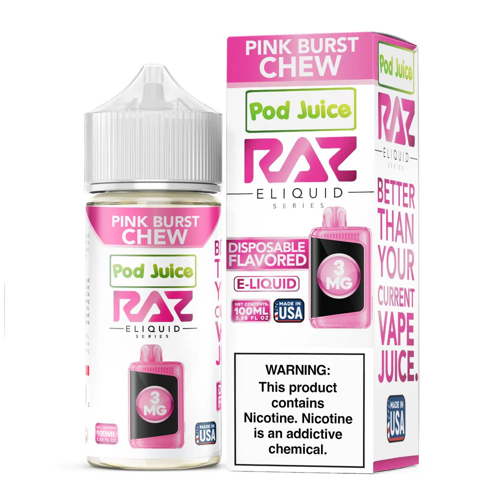 Pink Burst Chew | Pod Juice x RAZ | 100mL