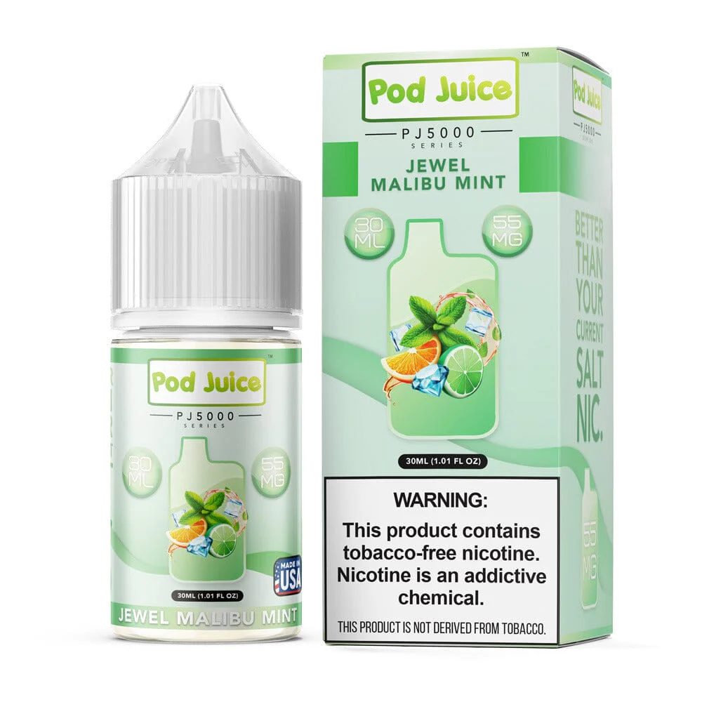Jewel Malibu Mint by Pod Juice TFN PJ5000 Salt Series E-Liquid 30mL (Salt Nic)
