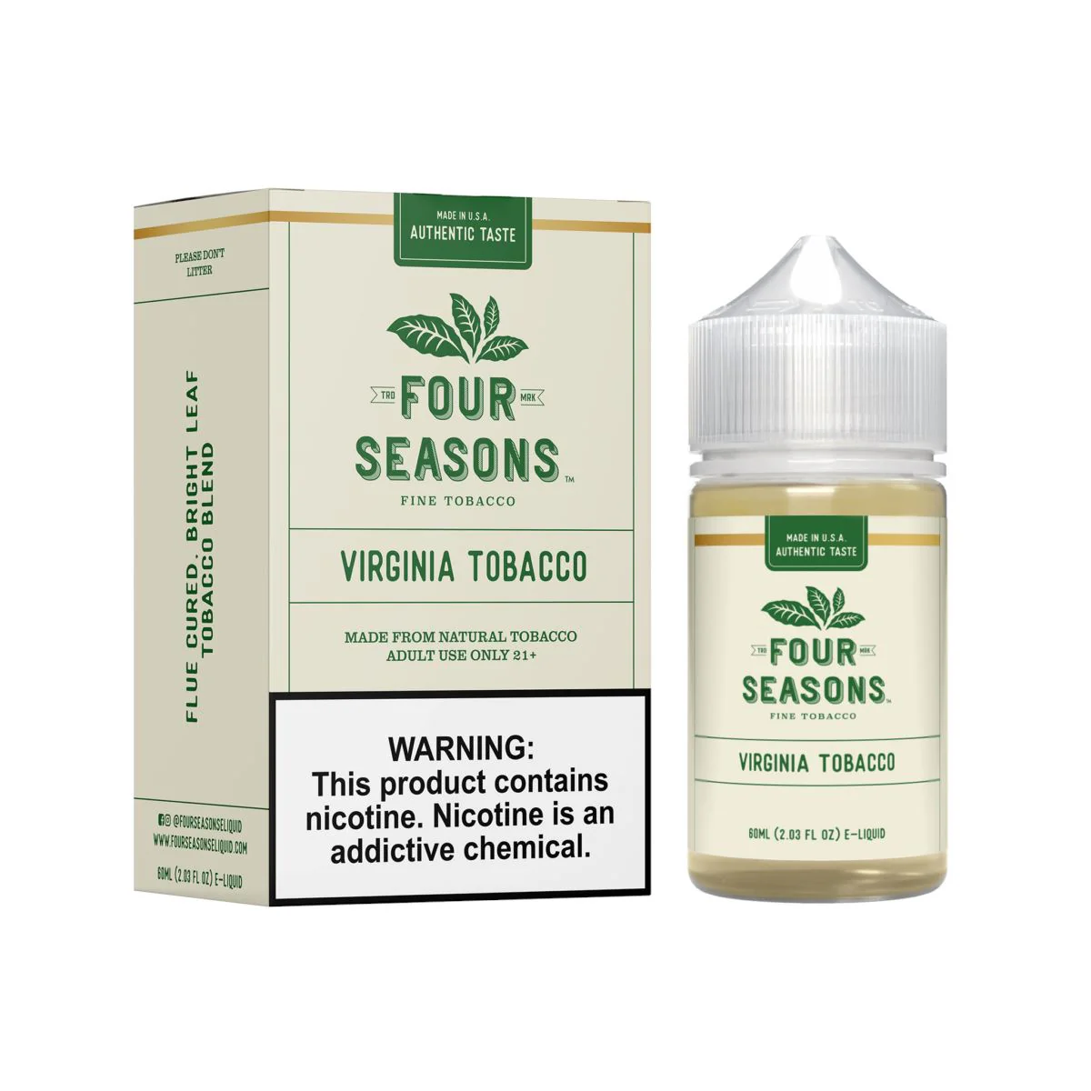 Virginia Tobacco | Four Seasons E-Liquid | 60mL