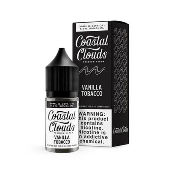 Vanilla Tobacco by Coastal Clouds Salt Series E-Liquid 30mL (Salt Nic)