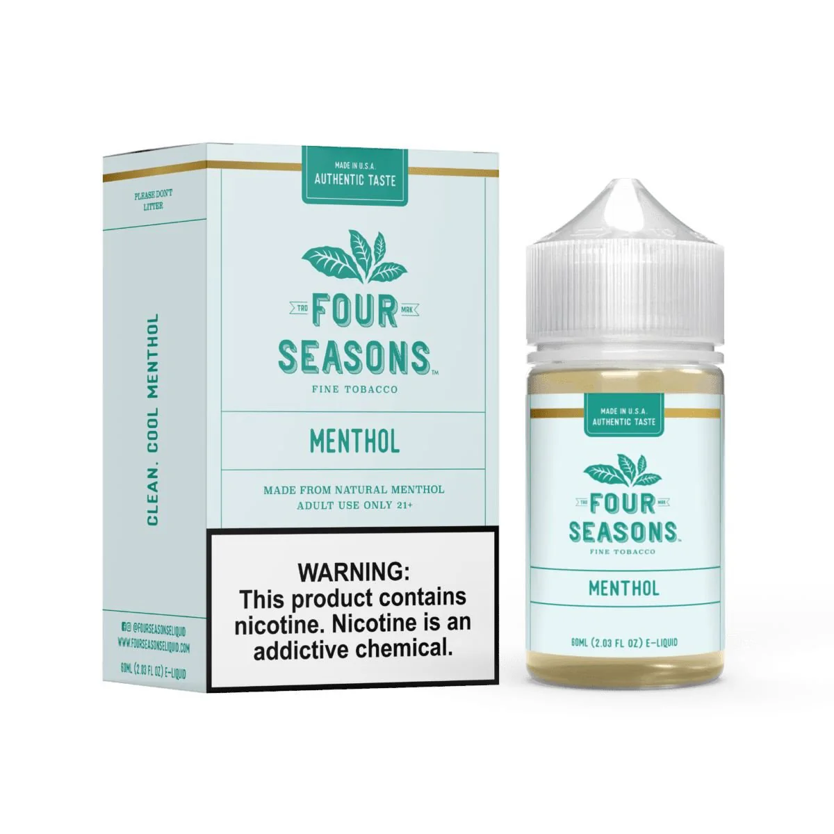 Menthol by Four Seasons E-Liquid 60mL (Freebase)