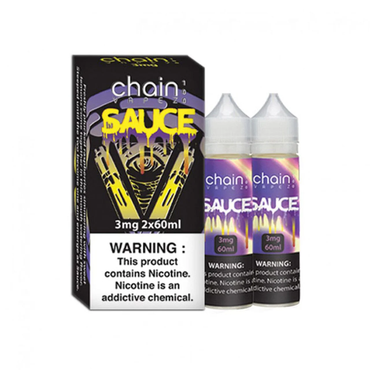 Sauce by Chain Vapez Series E-Liquid 120mL (Freebase) | 60mL 2-Pack