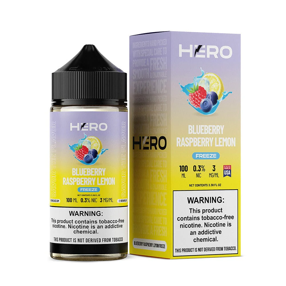 Blueberry Raspberry Lemon Freeze by Hero E-Liquid 100mL (Freebase)
