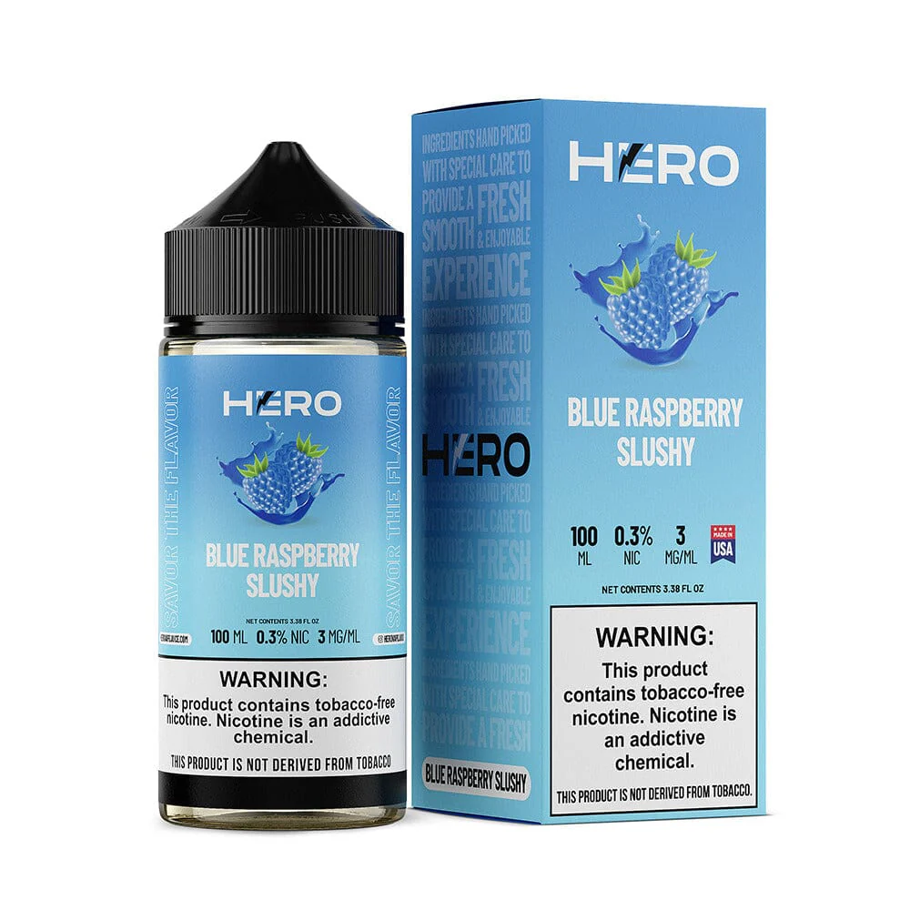 Blue Raspberry Slushy by Hero E-Liquid 100mL (Freebase)