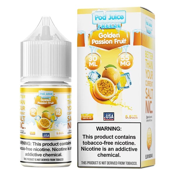 Golden Passionfruit Freeze | Pod Juice Salt TFN Series E-Liquid | 30mL