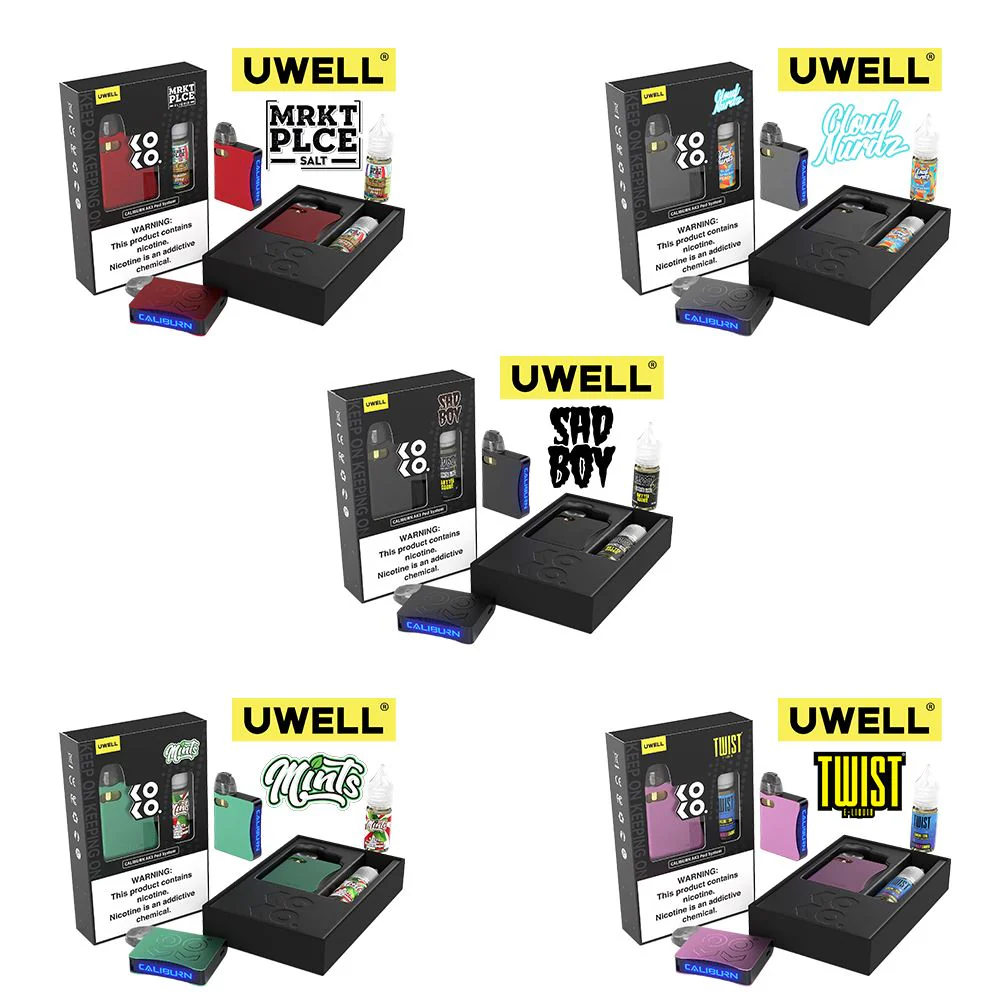 Uwell Caliburn AK3 Kit + A3S 0.8ohm Pods (x2) + Daddy's Vapor 10mL Salts 50mg