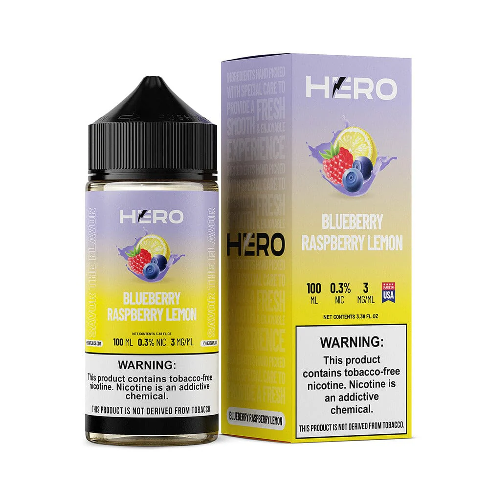 Blueberry Raspberry Lemon by Hero E-Liquid 100mL (Freebase)