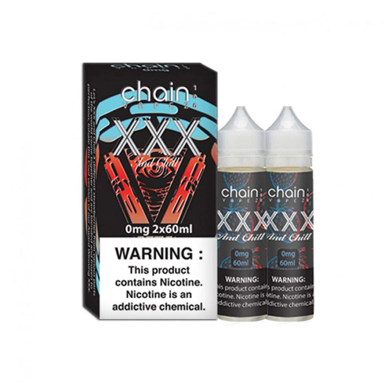 XXX and Chill by Chain Vapez Series E-Liquid 120mL (Freebase) | 60mL 2-Pack