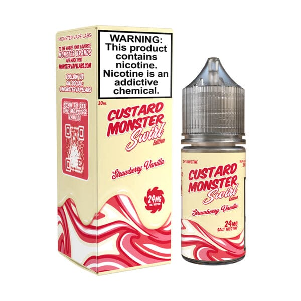 Strawberry Vanilla by Custard Swirl Monster Salt 30mL