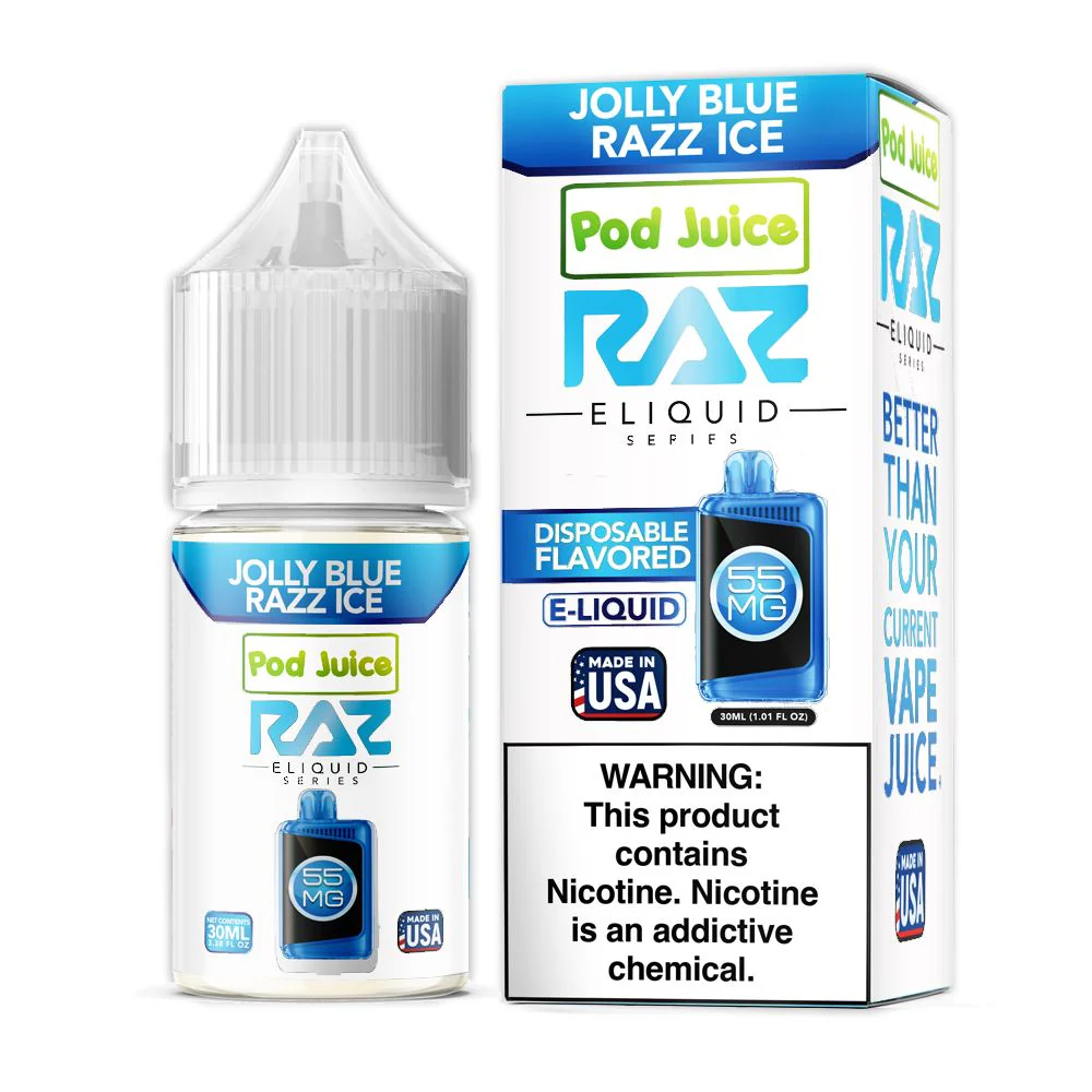 Jolly Blue Razz Ice | Pod Juice x RAZ Salt | 30ml