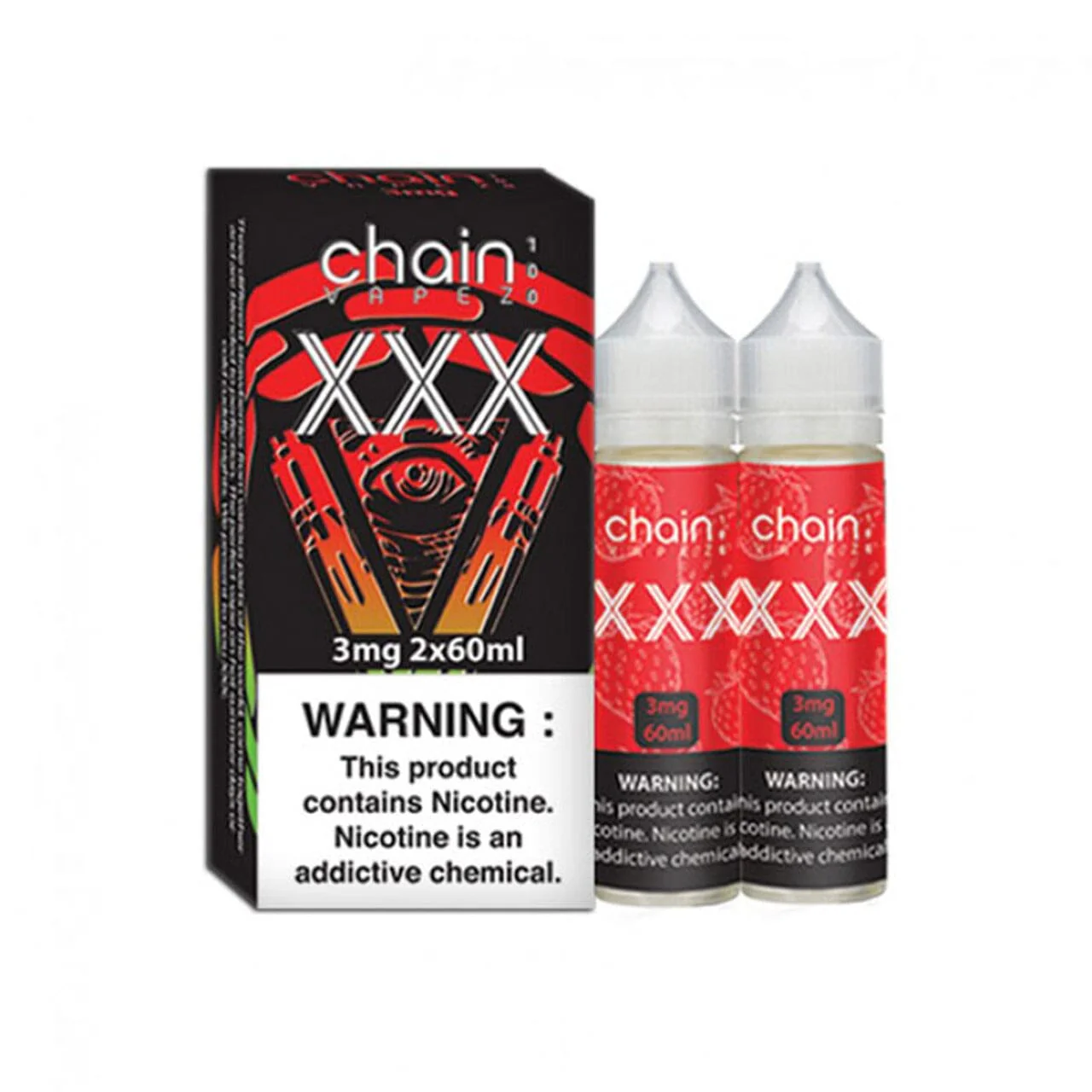 XXX by Chain Vapez Series E-Liquid 120mL (Freebase) | 60mL 2-Pack