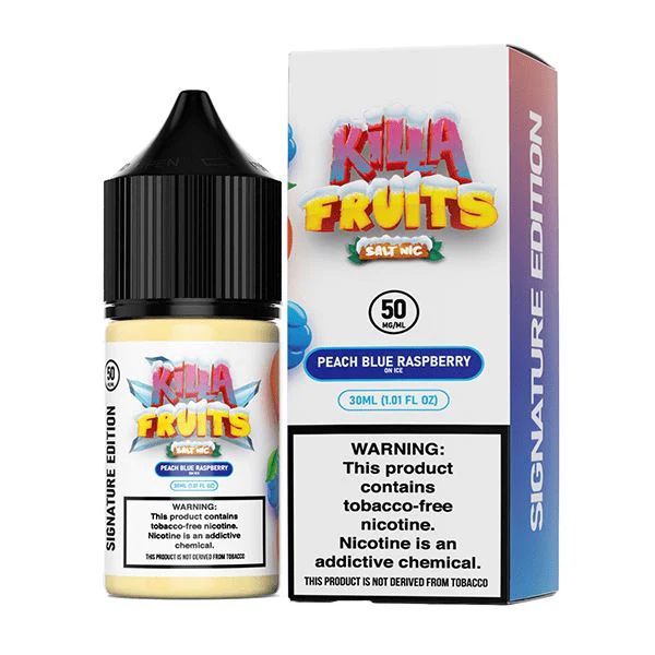 Peach Blue Raspberry on Ice by Killa Fruits Signature TFN Salts Series 30mL