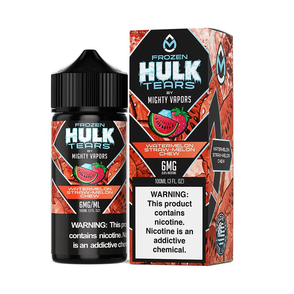 Frozen Watermelon Straw-Melon Chew | Mighty Vapors Hulk Tears | 100mL