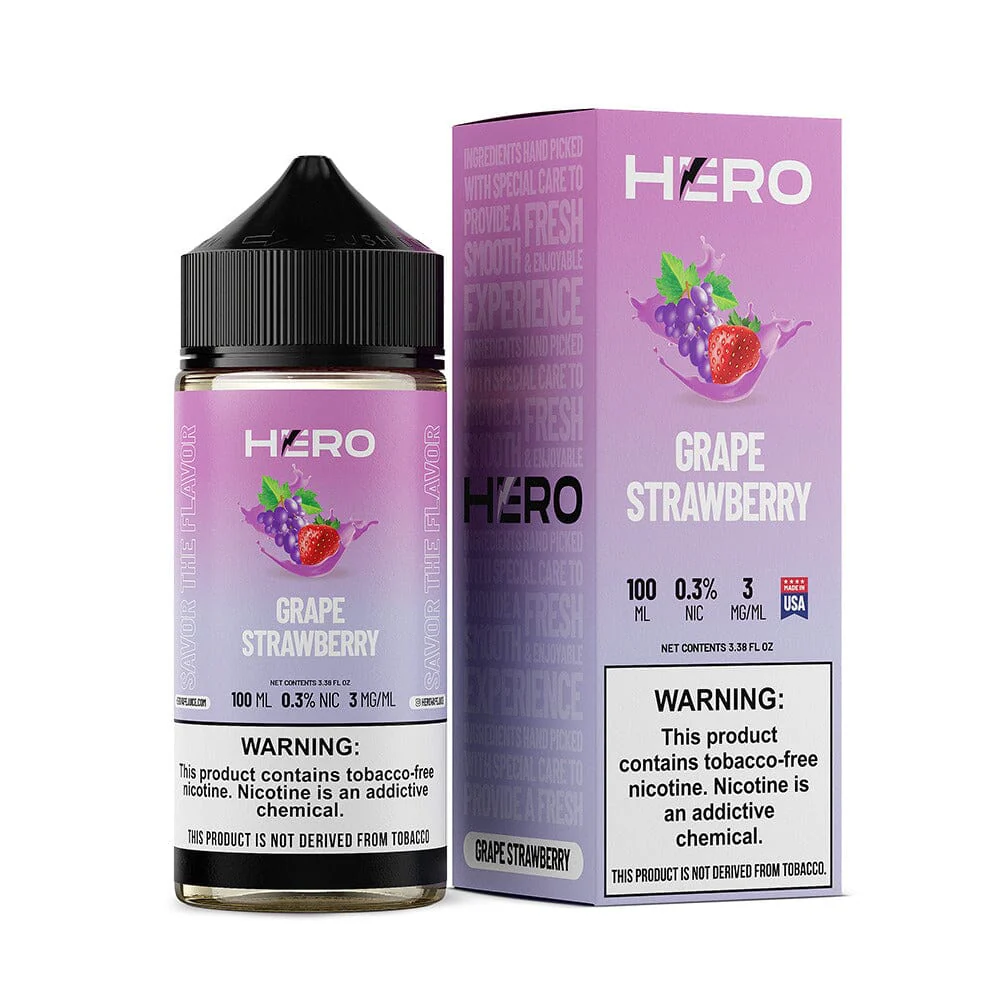 Grape Strawberry by Hero E-Liquid 100mL (Freebase)