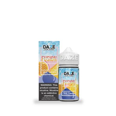 Lemon Passionfruit Blueberry Iced 7Daze Fusion Series Salt Nic E-Juice 30mL