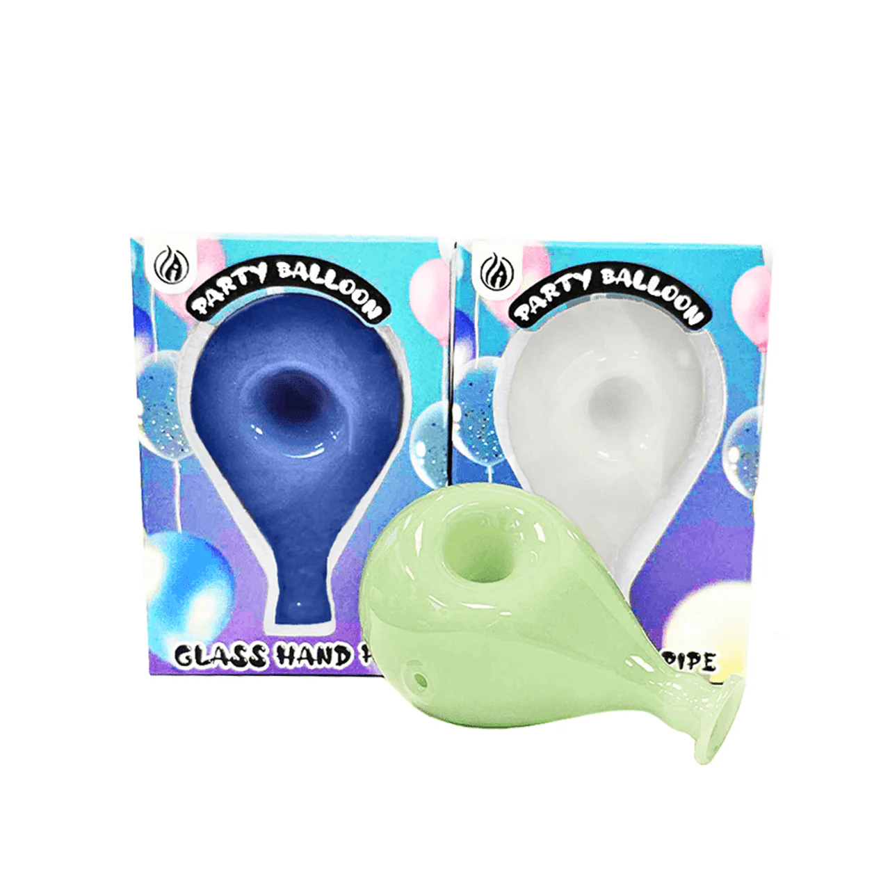 Focus (Hand Pipe) Balloon Design Glass 3.3"