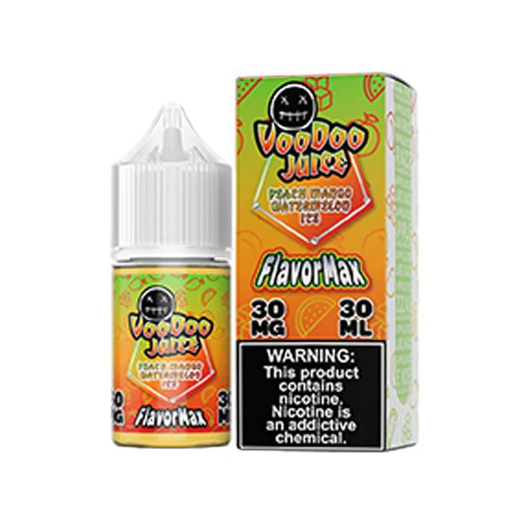 Peach Mango Watermelon Ice by Voodoo Juice FlavorMax Salt Series E-Liquid 30mL (Salt Nic)