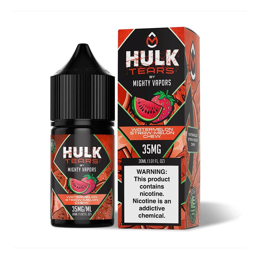 Watermelon Straw-Melon Chew | Mighty Vapors Hulk Tears Salts | 30mL