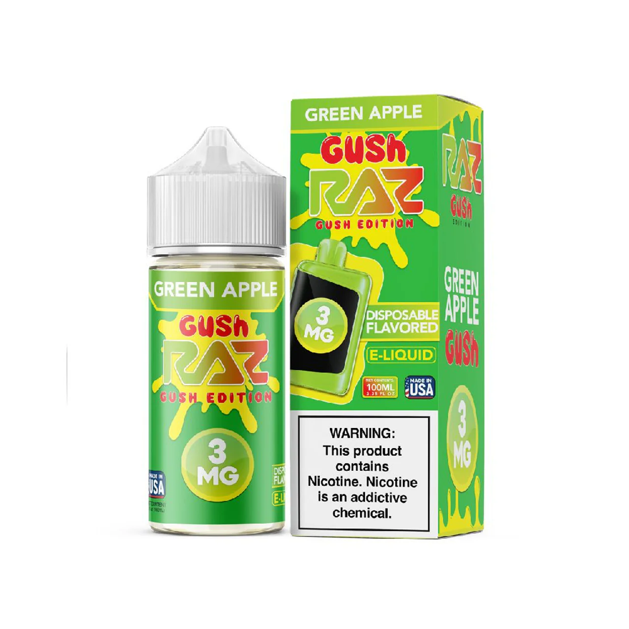 Green Apple Gush Pod Juice x RAZ 100mL