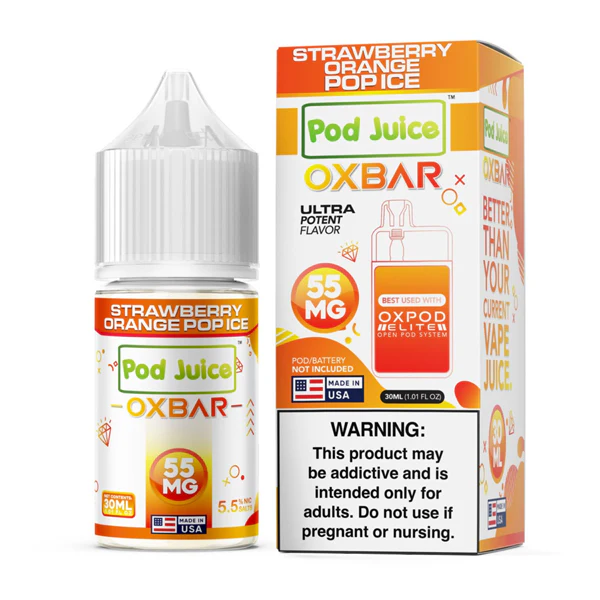 Strawberry Orange Pop Ice Oxbar Pod Juice Edition Salts 30mL