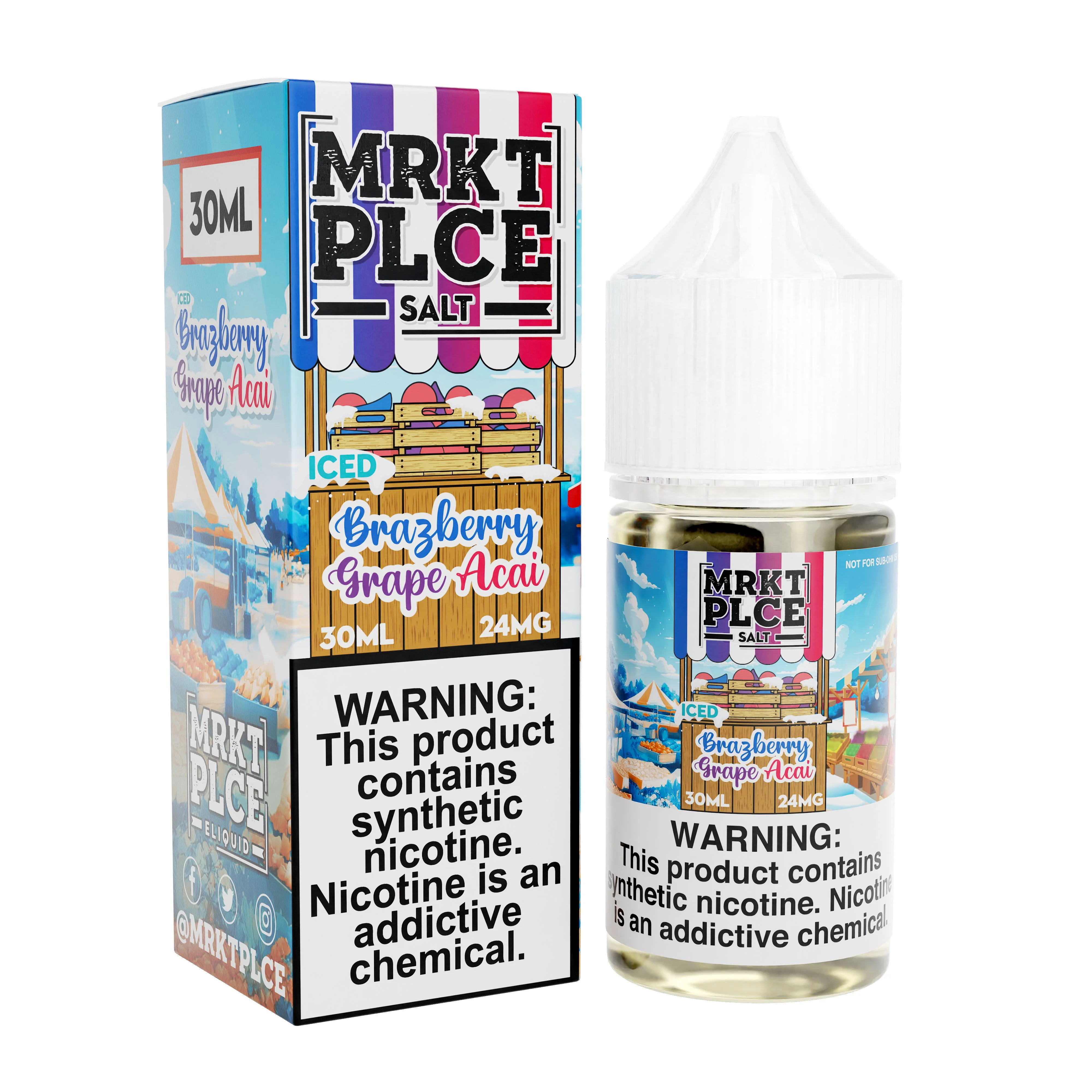 Iced Brazberry Grape Acai by MRKT PLCE salts 30ML