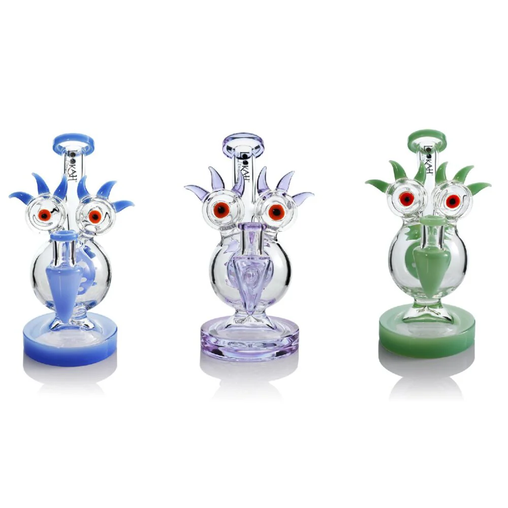 Lookah (Dab Rig) 8â Mini Sparkling Red Eyes Alien Water Pipe