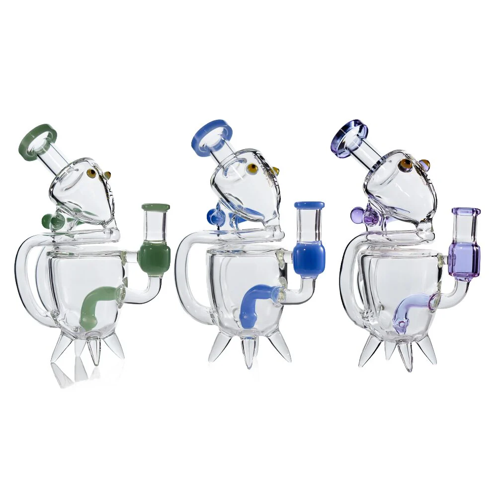 Lookah (Dab Rig) 8â³ Recycler Cute Alien Glass Water Pipe