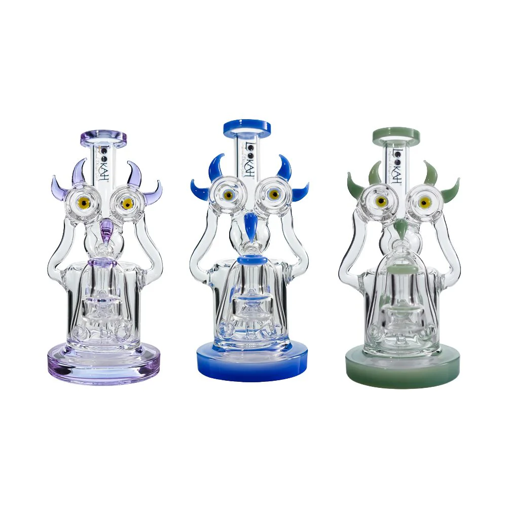 Lookah (Dab Rig) 8â³ Recycler Double Inline Percolator Bird Water Pipe