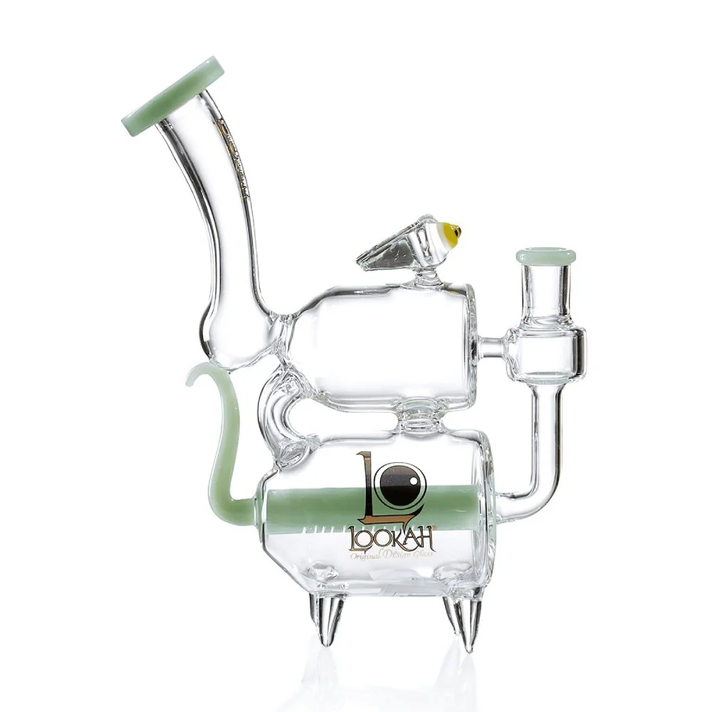 Lookah (Dab Rig) 9â³ Cute Recycler Double Chamber Percolator Water Pipe