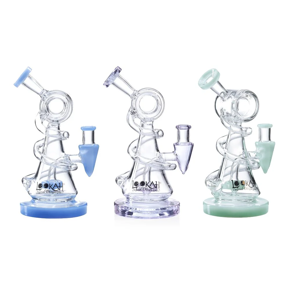 Lookah (Dab Rig) 9â³ Mini Recycler Spiral Beaker Water Pipe