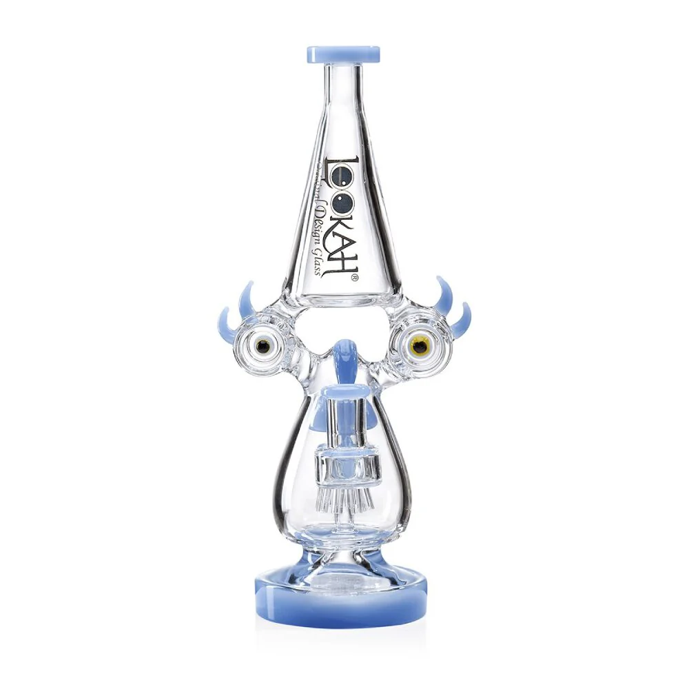 Lookah (Dab Rig) 12â³ Recycler Color Rim Big Eyes Water Pipe