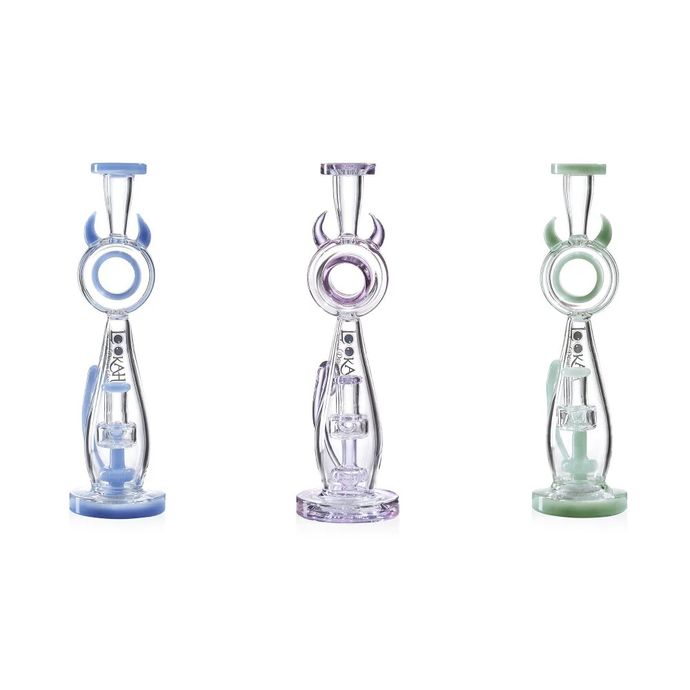 Lookah (Dab Rig) 12â Cute Percolator Elegant Cat Water Pipe