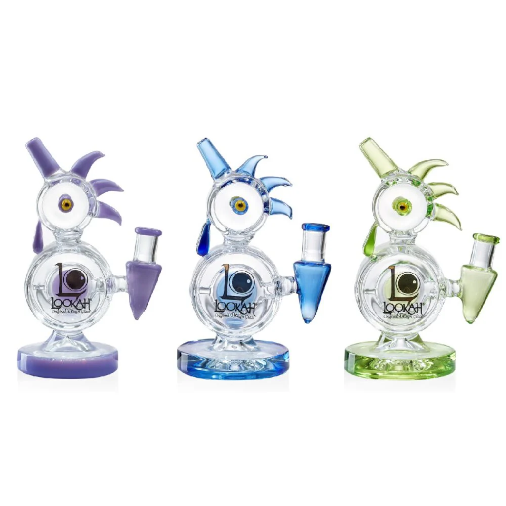 Lookah (Dab Rig) 8â³ Mini Disc Percolator Rooster Glass Water Pipe