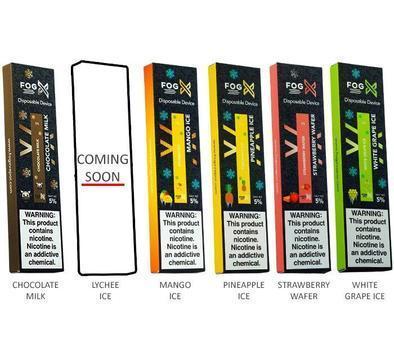 ORGNX | Fog X Disposable E-Cigs 5% (10-Pack)