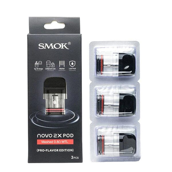 SMOK Novo 2X Meshed 0.8Î© MTL Pod (3pack)