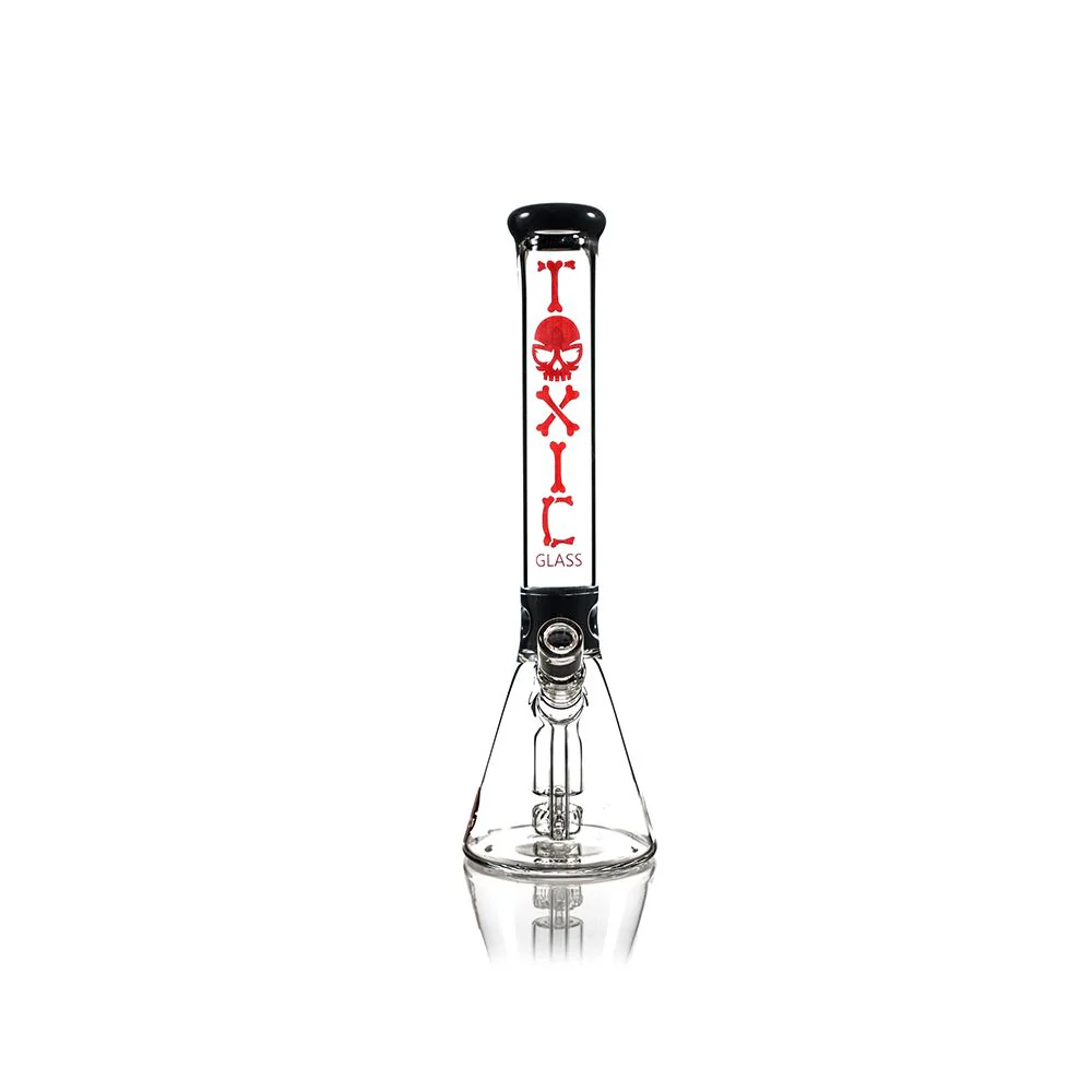 MKGlass TX13 Toxic Skull Beaker 15â³ Water Pipe