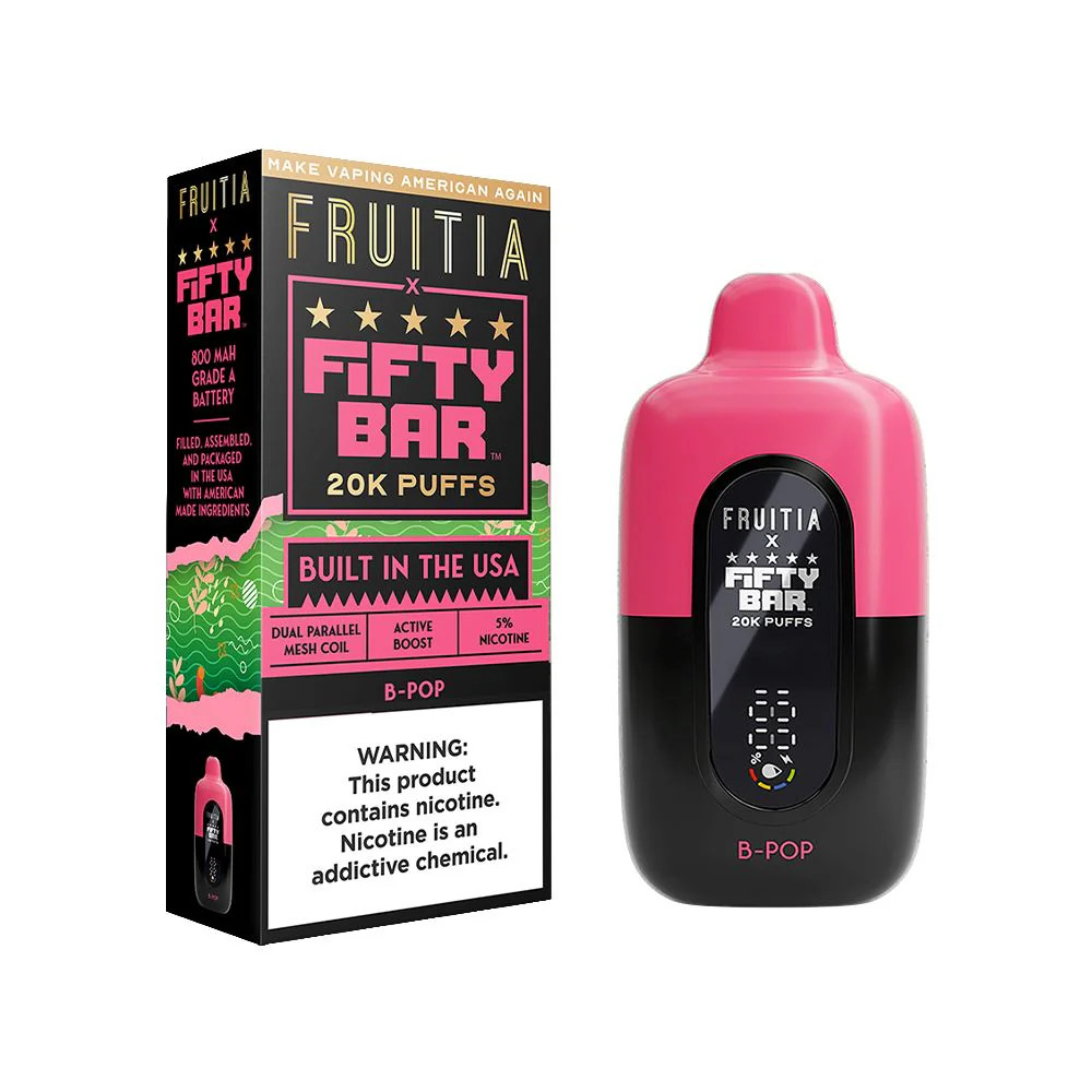 Fruitia 20000 Puff Disposable E-Cig by Fifty Bar 50mg 16mL