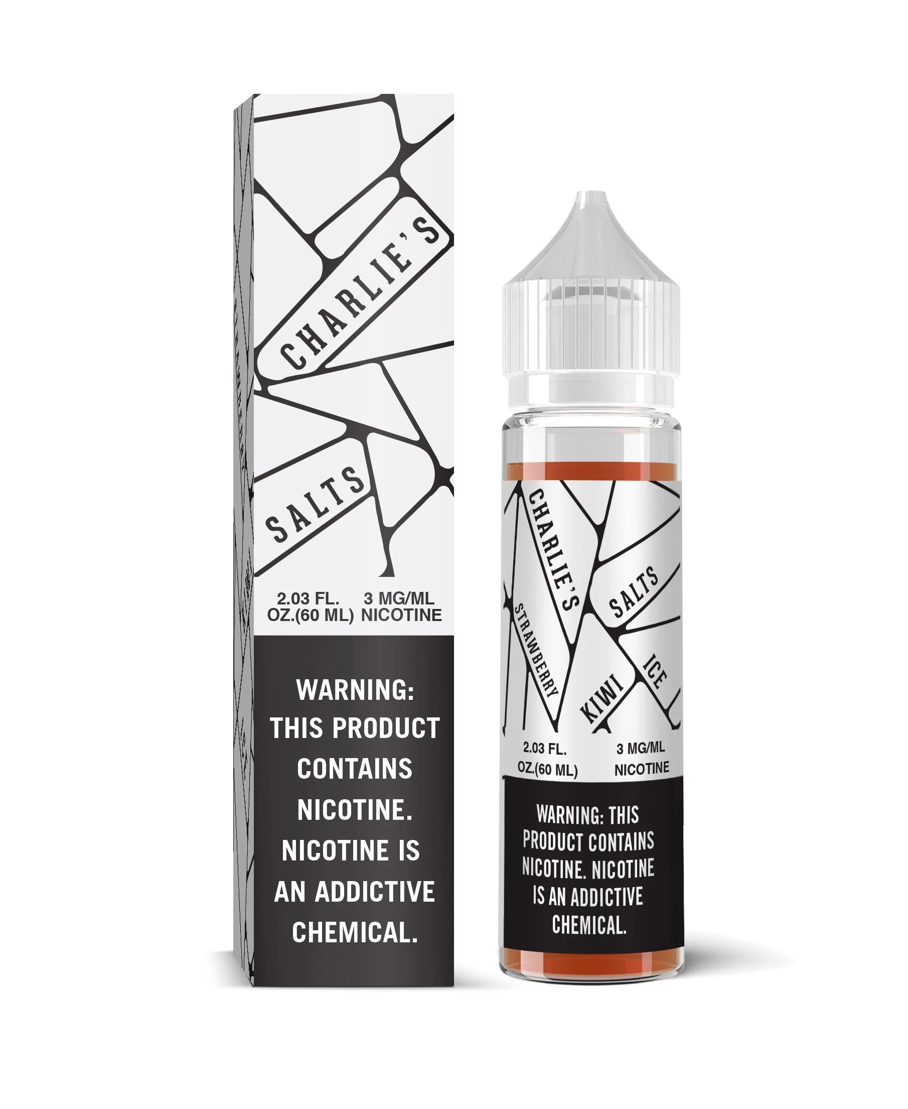 CHARLIE'S SALTS | White - Strawberry Kiwi Ice 60ML eLiquid
