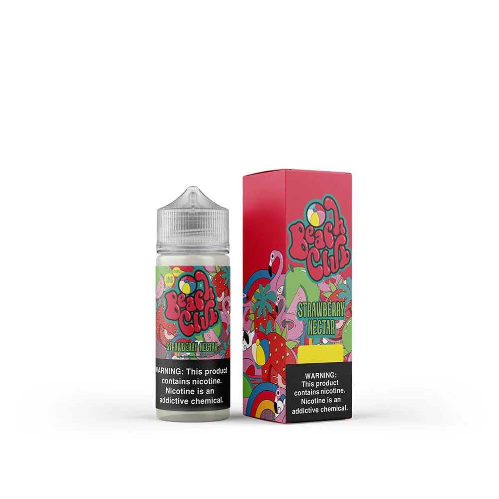 Strawberry Nectar by Beach Club E-Liquid 100mL (Freebase)