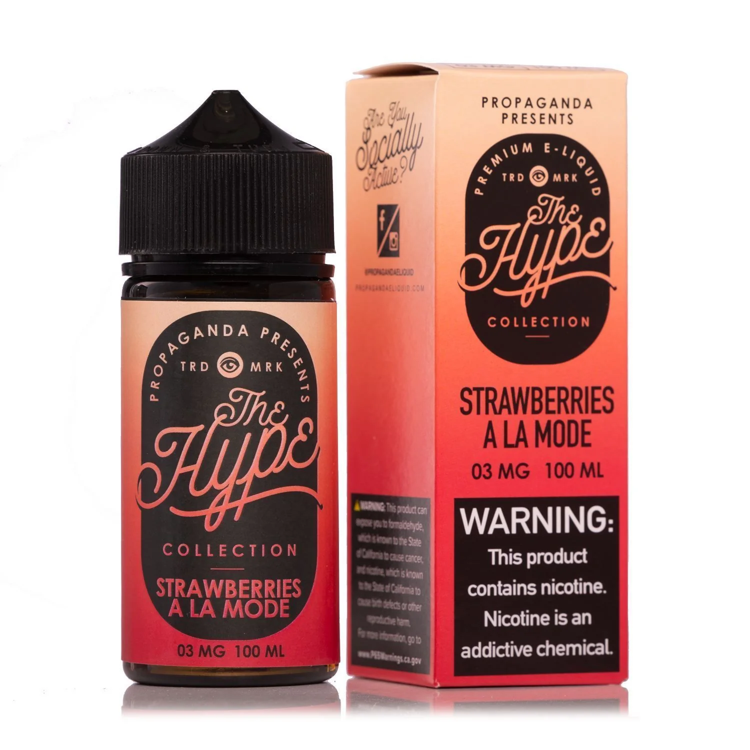 ï»¿Strawberry A La Mode by Propaganda The Hype Collection E-Liquid 100mL