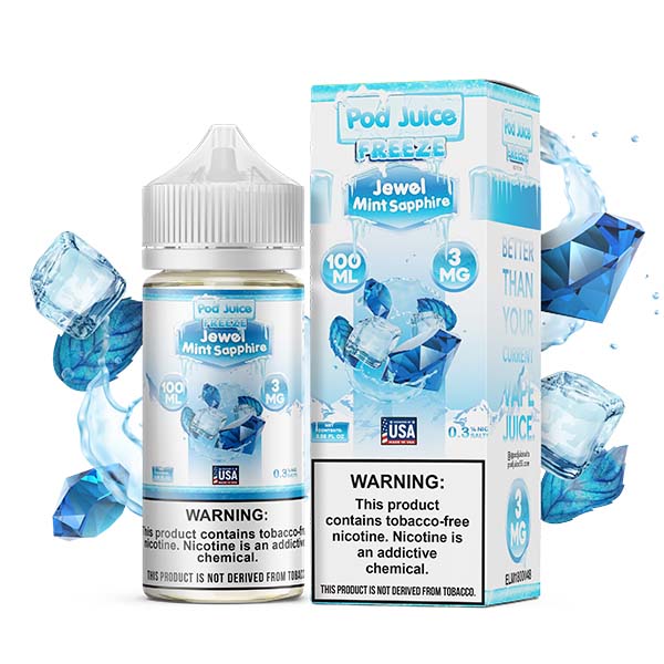 Jewel Mint Sapphire Freeze by Pod Juice TFN Series 100mL