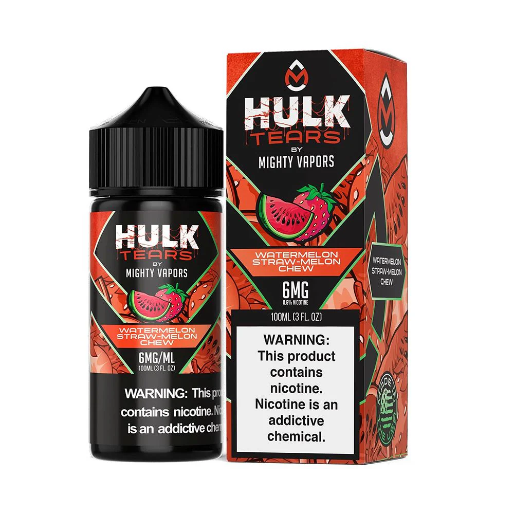 Watermelon Straw Melon Chew | Mighty Vapors Hulk Tears | 100mL