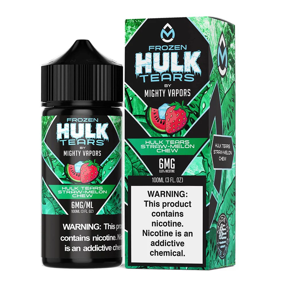 Frozen Hulk Tears Straw-Melon Chew | Mighty Vapors Hulk Tears | 100mL