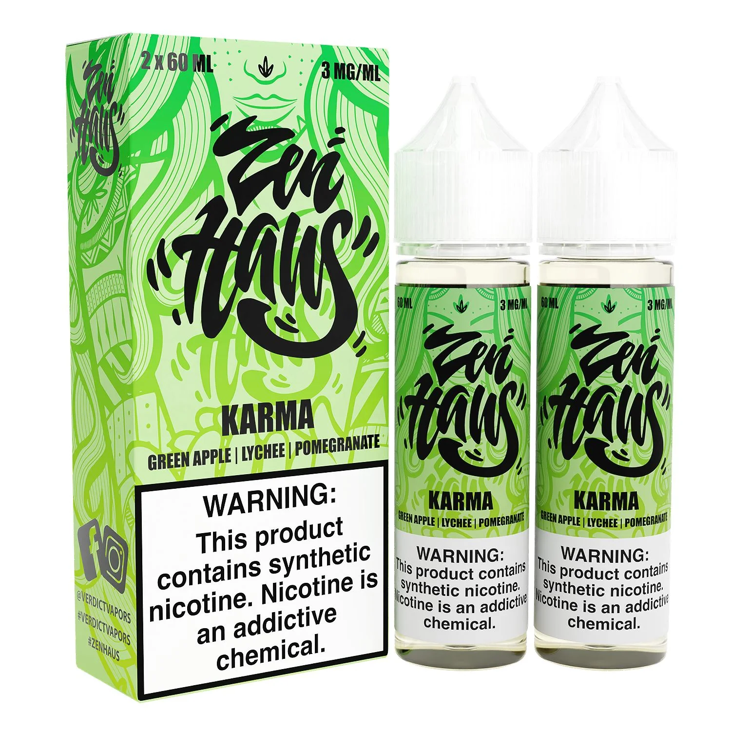 Karma by Zen Haus Series E-Liquid 120mL (Freebase) | 2-Pack