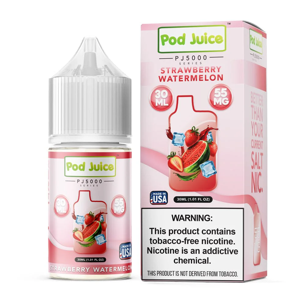 Strawberry Watermelon Ice by Pod Juice TFN PJ5000 Salt Series E-Liquid 30mL