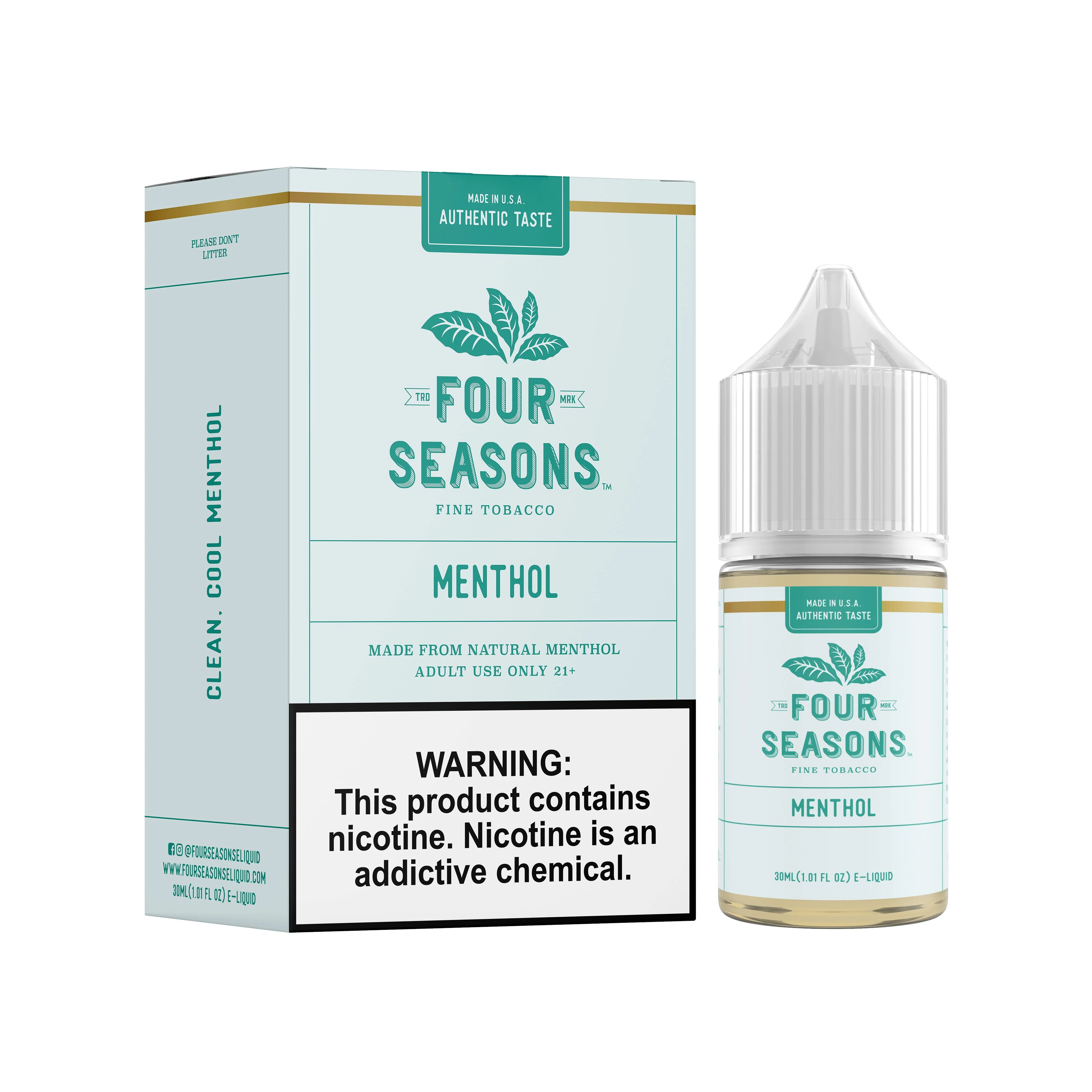 Menthol by Four Seasons Free Base 30ML